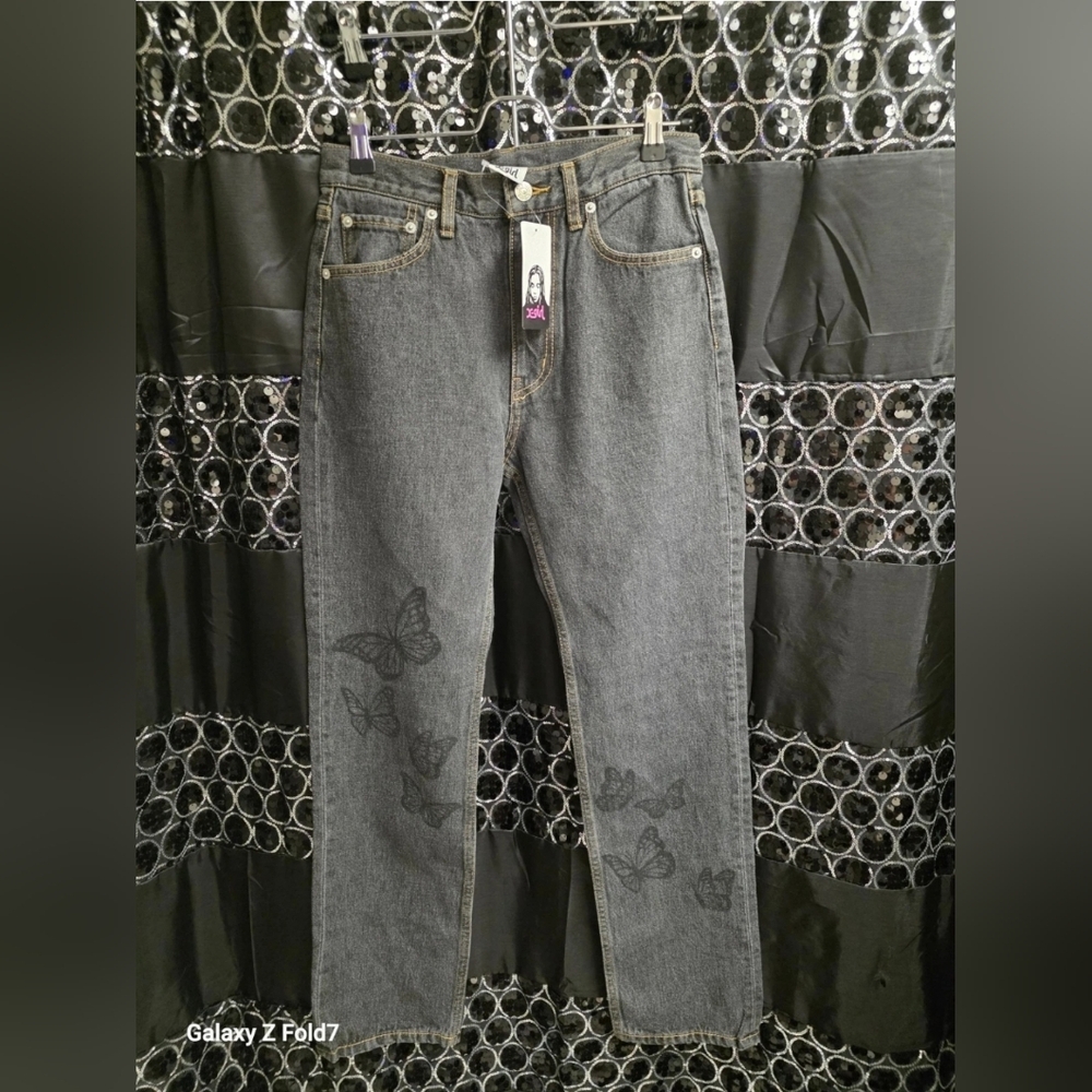 Women's Straight Leg Jeans - Gray